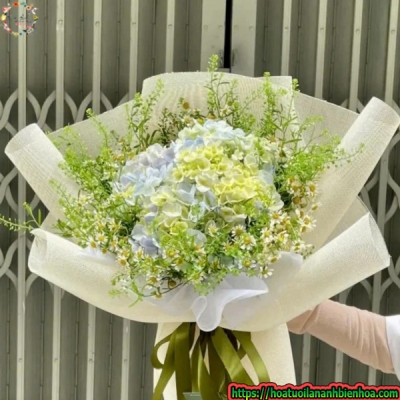 Bó Hoa Cẩm Tú Cầu Hydrangea Passionate Poetry Bouquet