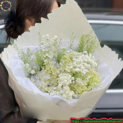 Bó Hoa Cẩm Tú Cầu Green Dreams