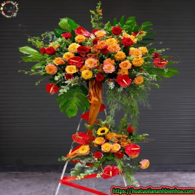 Kệ hoa khai trương 2 tầng Nhơn Trạch