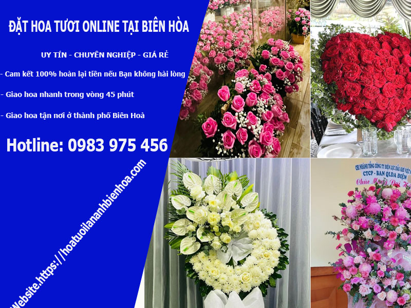 Đặt hoa tươi online tại Biên Hòa, BR.Vũng Tàu, Bình Dương, TPHCM