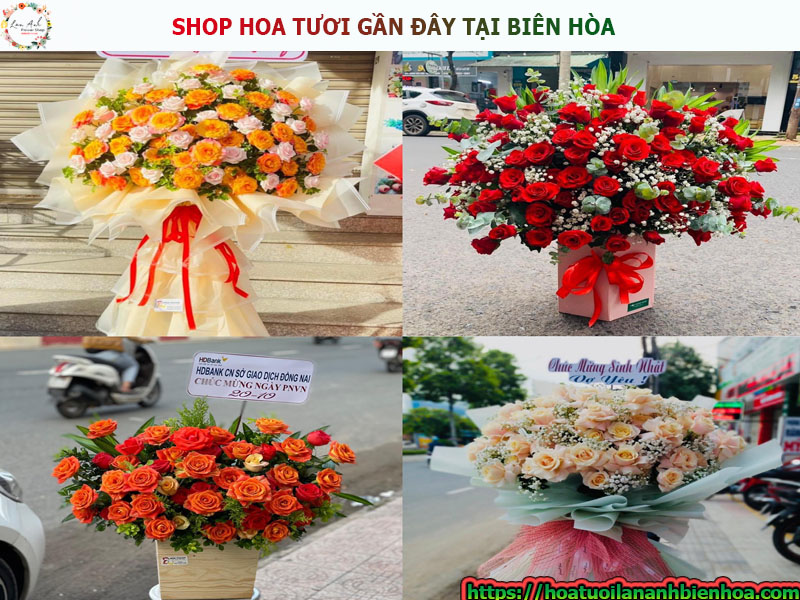 Shop hoa tươi gần đây có địa chỉ tại đường Đồng Khởi, P.Tam Hiệp, Biên Hòa, Đồng Nai